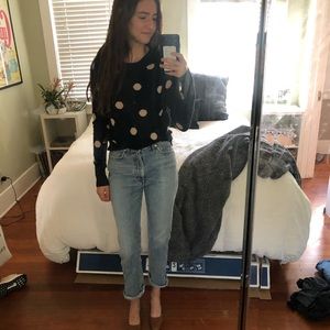 Equipment polka dot cashmere sweater, size XS